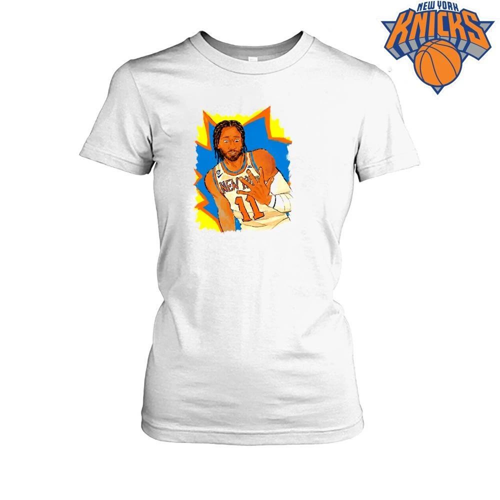 New York Knicks Champions NBA 2026 Jalen Brunson Number 11 Hand Gesture Vector Graphic Shirt