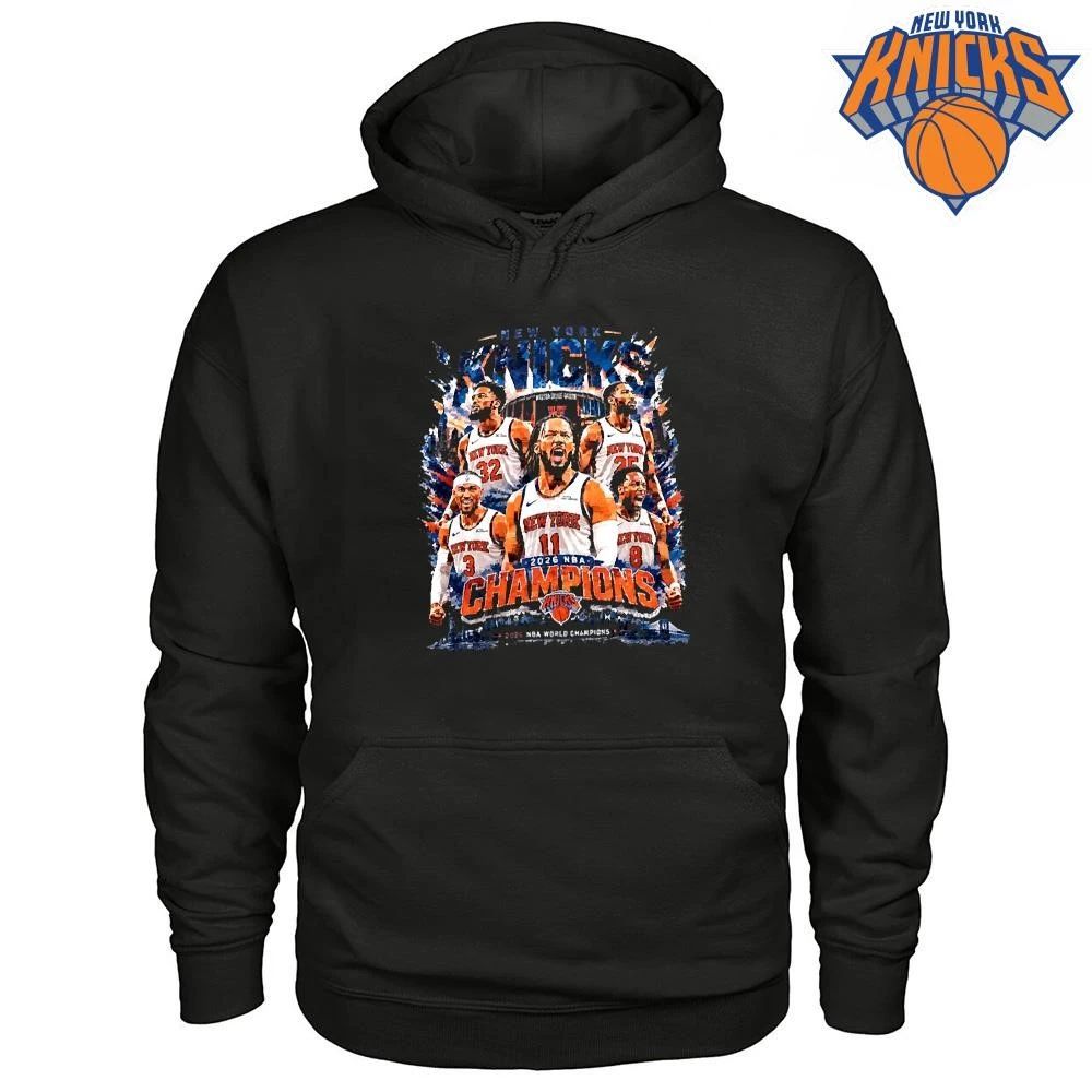New York Knicks Champions NBA 2026 Jalen Brunson Team Roster Graphic Shirt