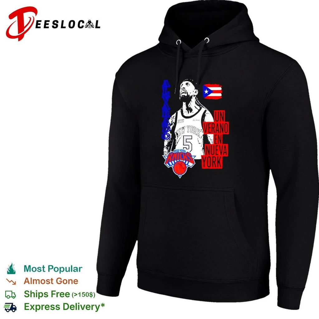 Alvarado Un Verano En Nueva York NY Knicks 5 Puerto Rican Basketball T-shirt