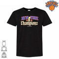 New York Knicks Champions NBA 2026 Classic Black Metallic Font Trophy Shirt
