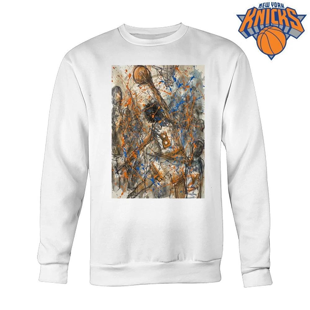 New York Knicks OG Anunoby Abstract Paint Splatter Dunk Graphic NBA Finals 2026 Shirt