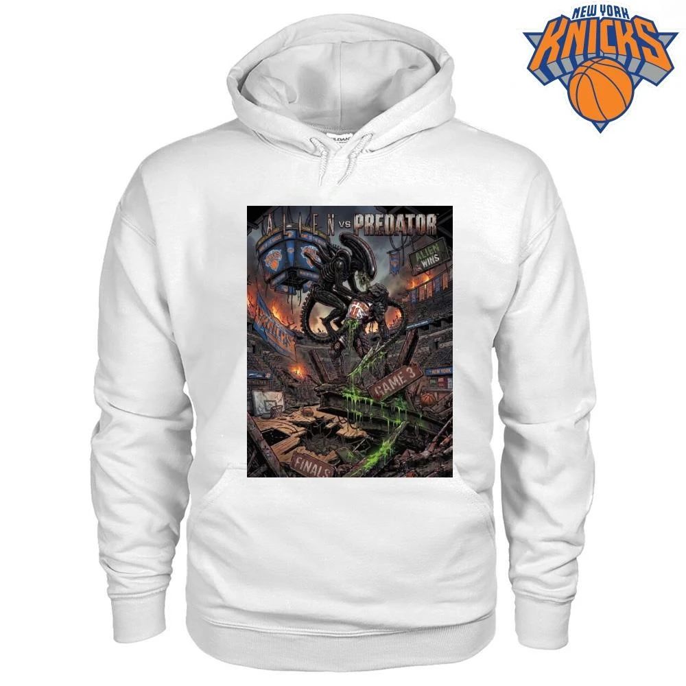 Alien Vs Predator San Antonio Spurs Vs New York Knicks Game 3 Graphic Art NBA Finals 2026 Shirt