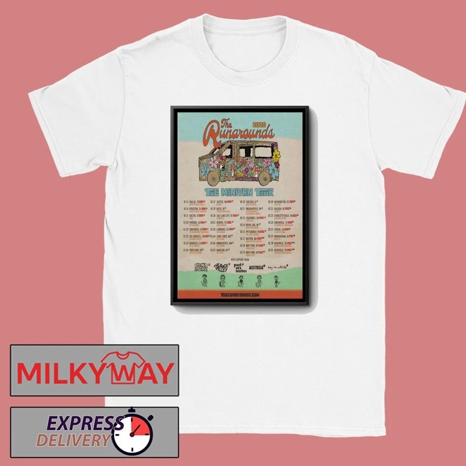 The Runarounds The Minivan Tour 2026 Poster shirt