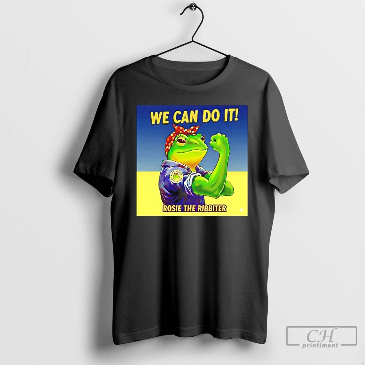 Classic Frog We Can Do It Rosie The Ribbiter T Shirts