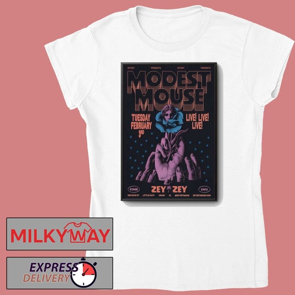 Modest Mouse February 3 2026 Miami FL Poster shirt