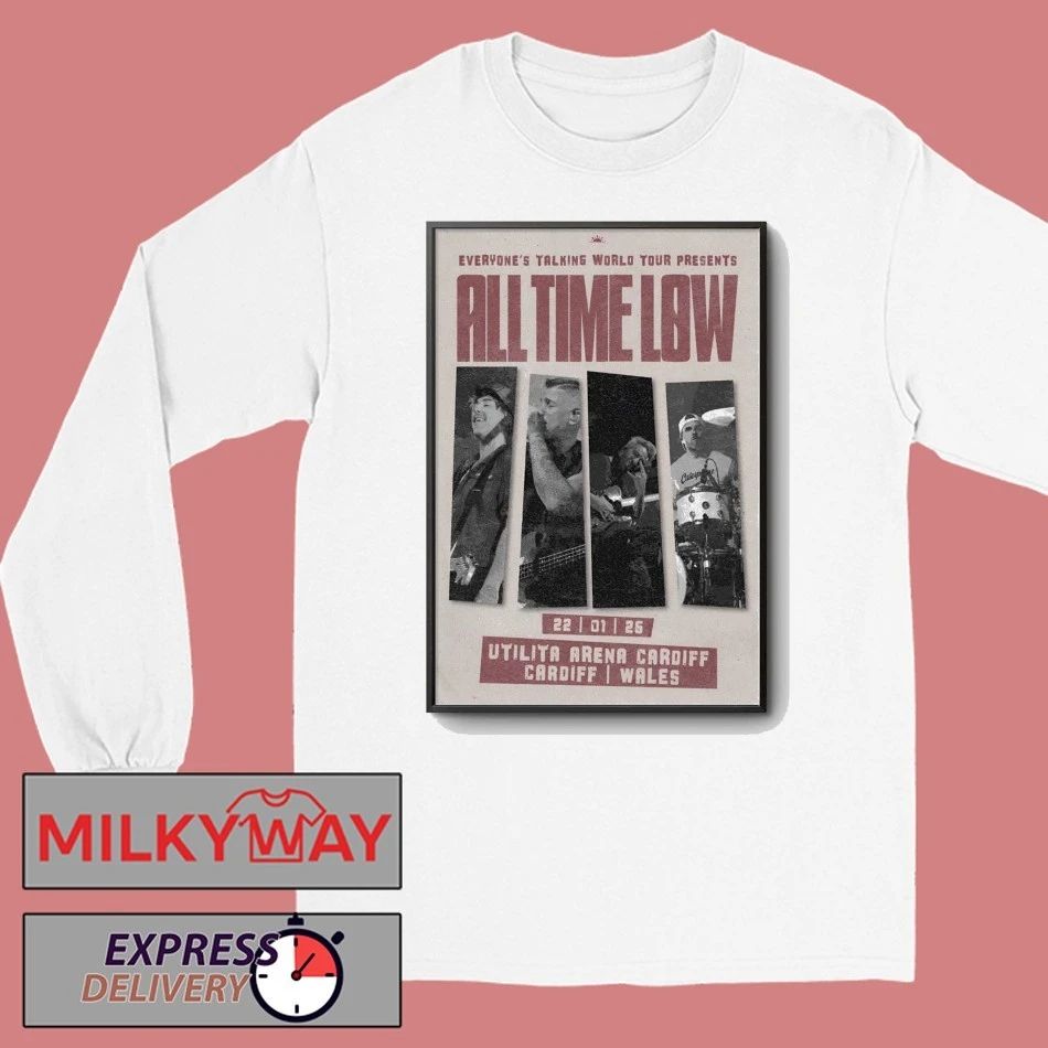 All Time Low Utilita Arena Cardiff Jan 22 2026 Poster shirt