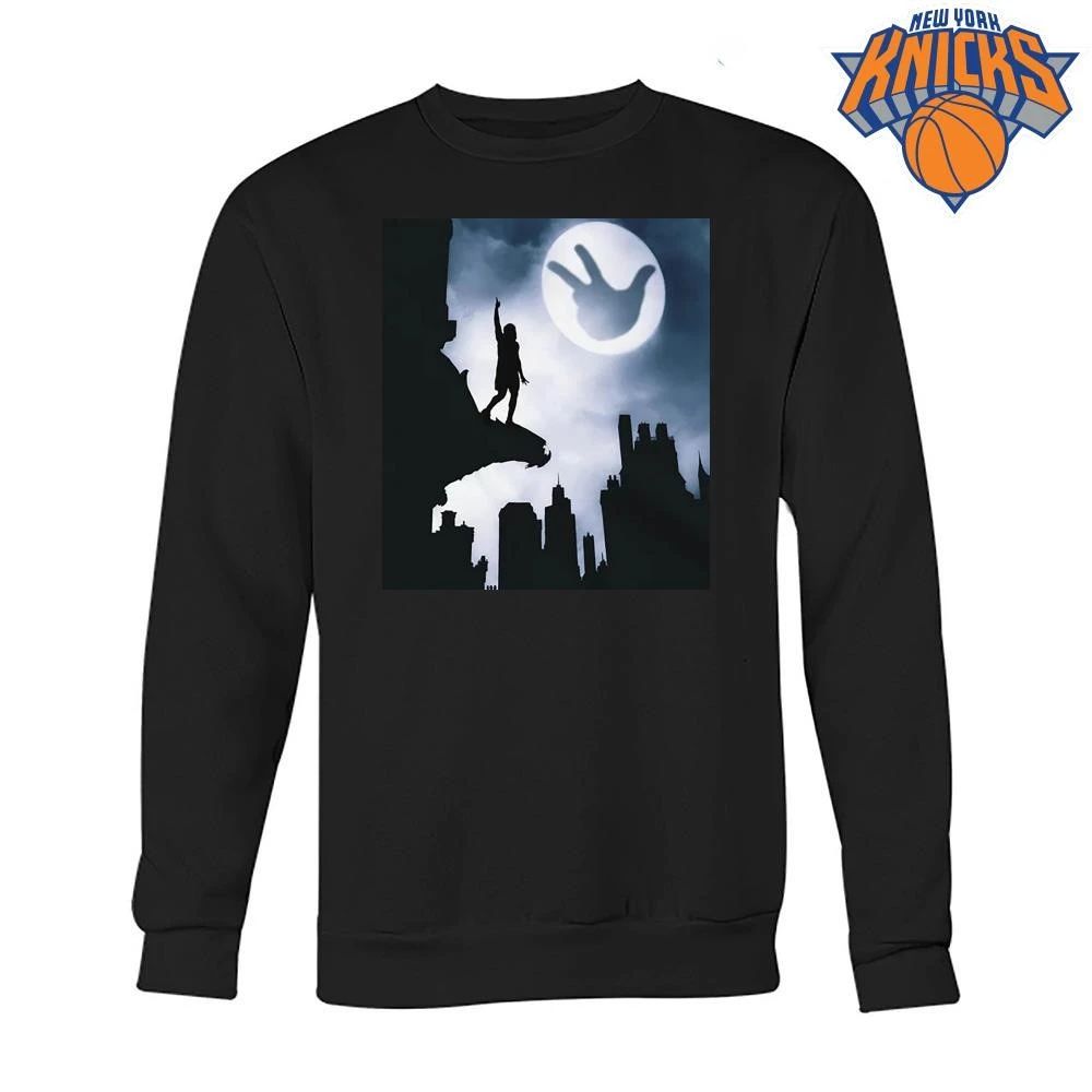 New York Knicks Champions NBA 2026 Jalen Brunson Gotham Hero City Silhouette Shirt