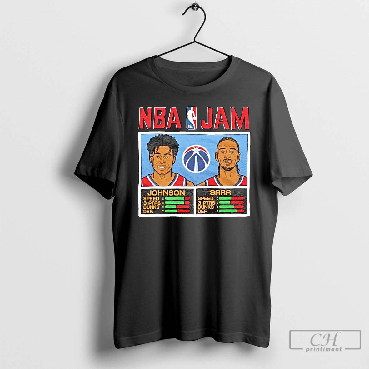 Classic Nba Jam Cameron Johnson And Alex Sarr Washington Wizards Superstars Ornaments T Shirts
