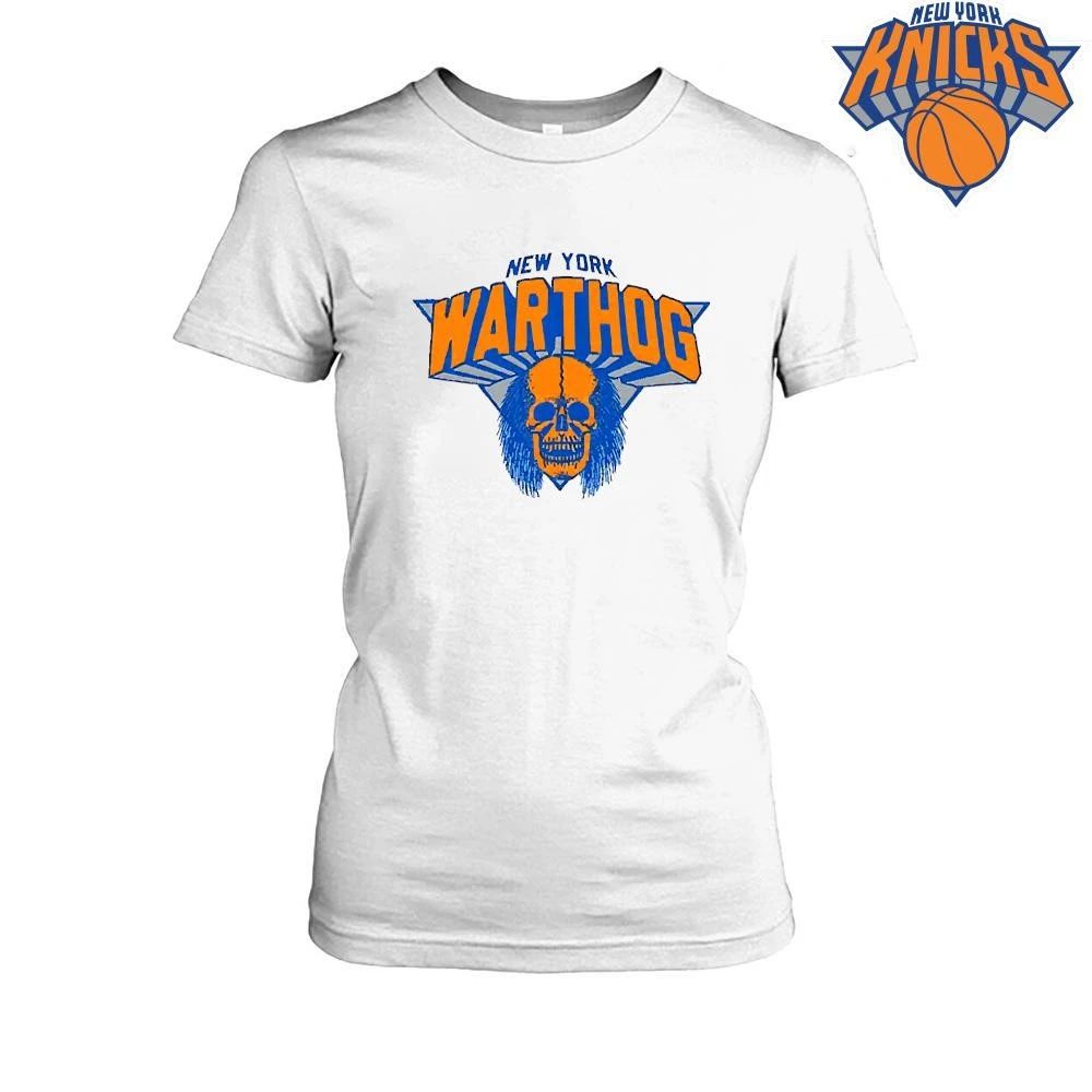 New York Knicks Warthog Skull Basketball T Shirt