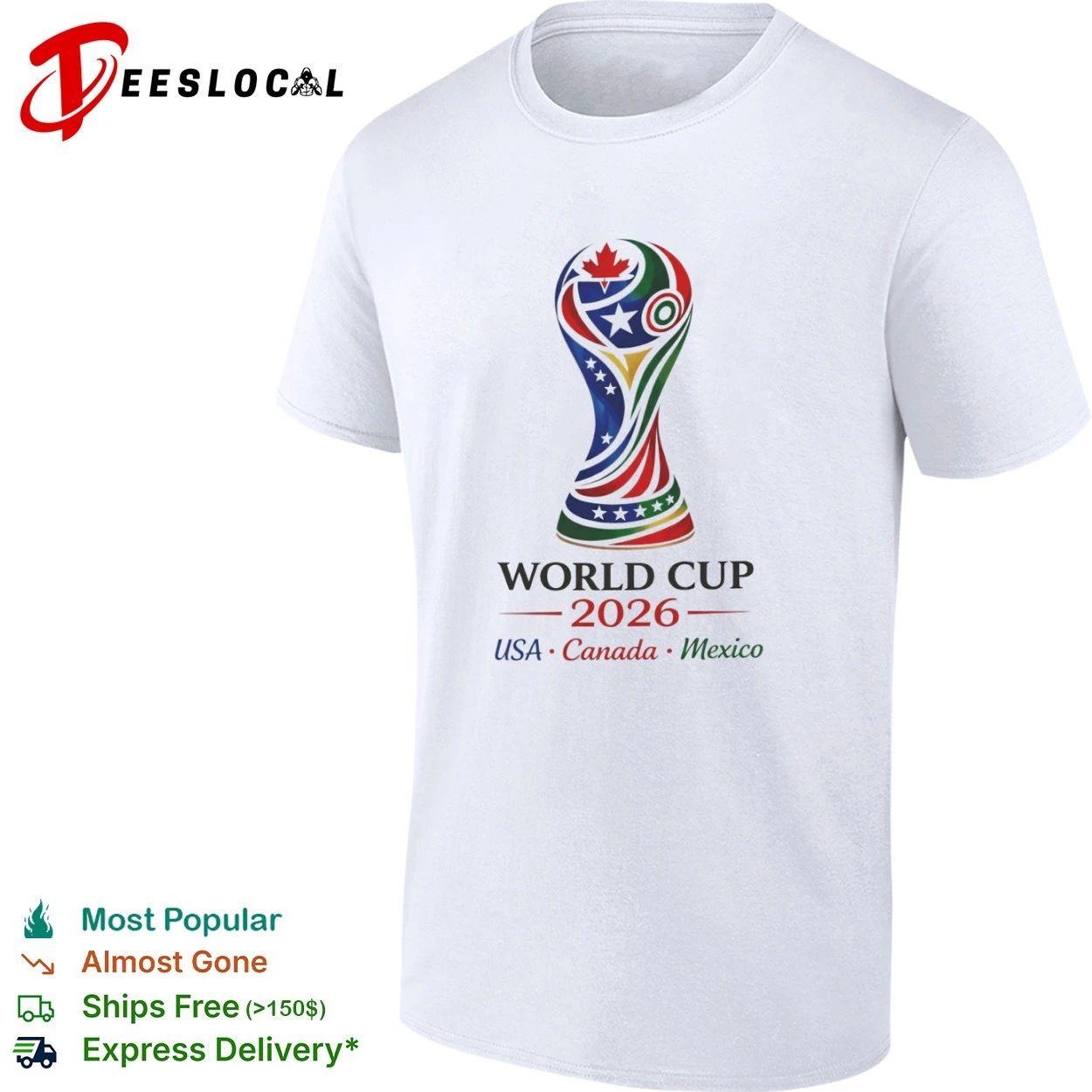 World Cup 2026 USA Canada Mexico Global Soccer Tournament 2026 Host Nations T-shirt