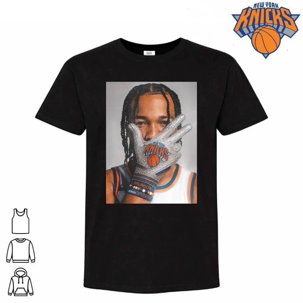 Jalen Brunson Bling Diamond Glove New York Knicks NBA Finals 2026 Shirt