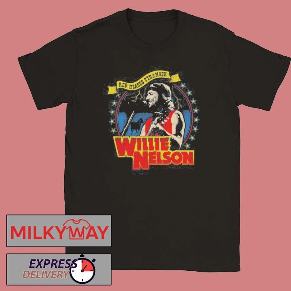 Willie Nelson Red Headed Stranger Black shirt