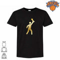 New York Knicks Champions NBA 2026 Gold Trophy Silhouette Minimalist Basketball Graphic Shirt