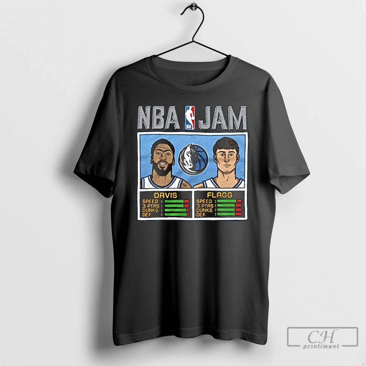 Classic Nba Jam Mavericks Davis And Flagg Long Sleve T Shirts