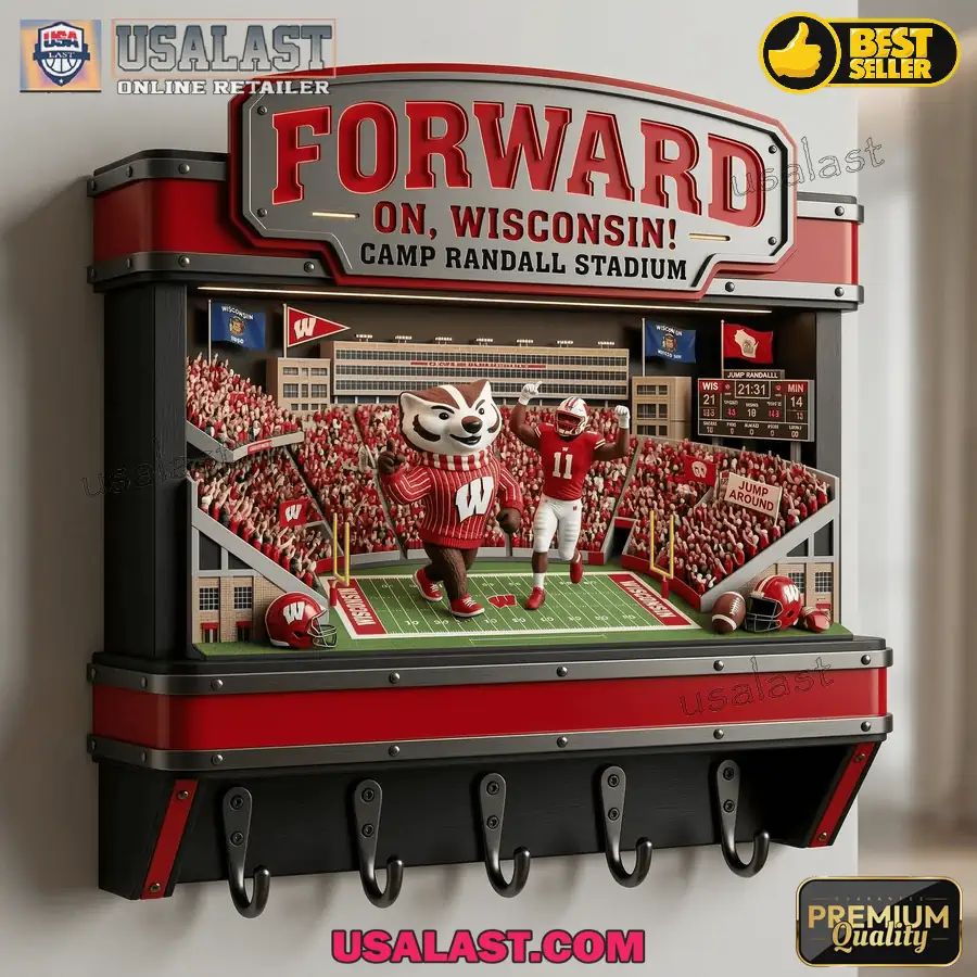 Wisconsin Badgers Premium Wall Key Holder