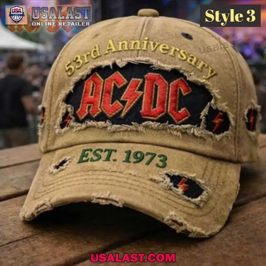 AC/DC 53rd Anniversary Wash Cap