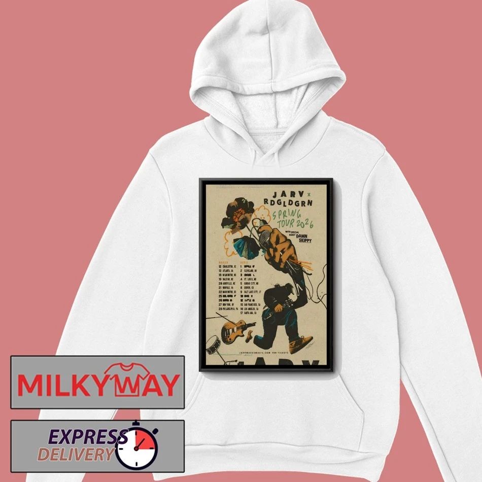 JARV And Red Gold Green Tour Spring 2026 Poster shirt