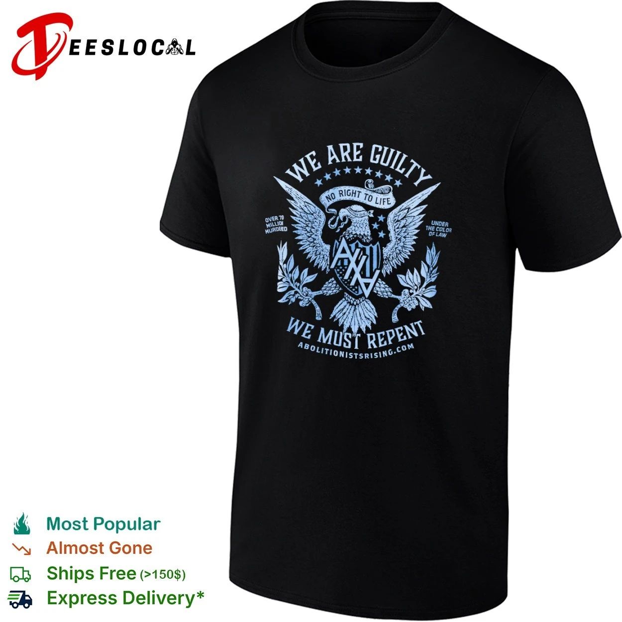 We Are Guilty We Must Repent Abolitionists Rising T-shirt
