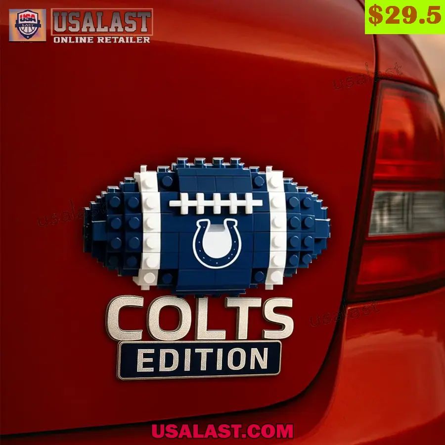 Indianapolis Colts Building Block Car Name Badge