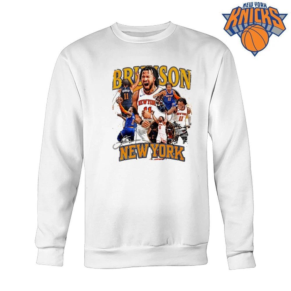 Jalen Brunson New York Knicks Signature Graphic Bootleg Retro Vintage NBA Finals 2026 Shirt