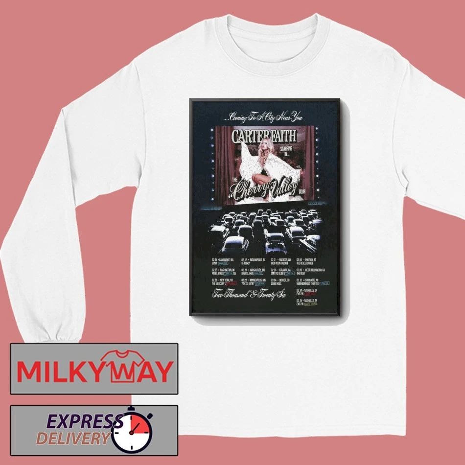 Carter Faith The Cherry Valley Tour 2026 Poster shirt