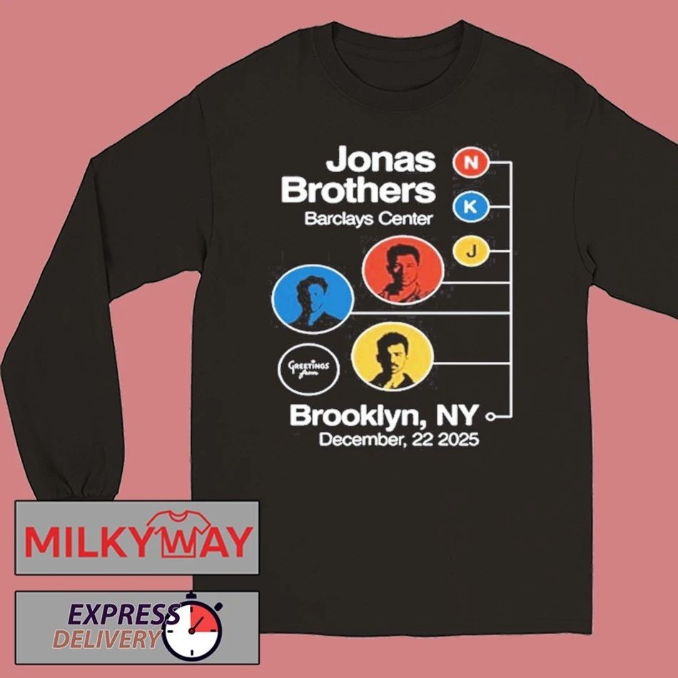Jonas Brothers Black Shirt Dec 22 2025 Brooklyn, NY shirt