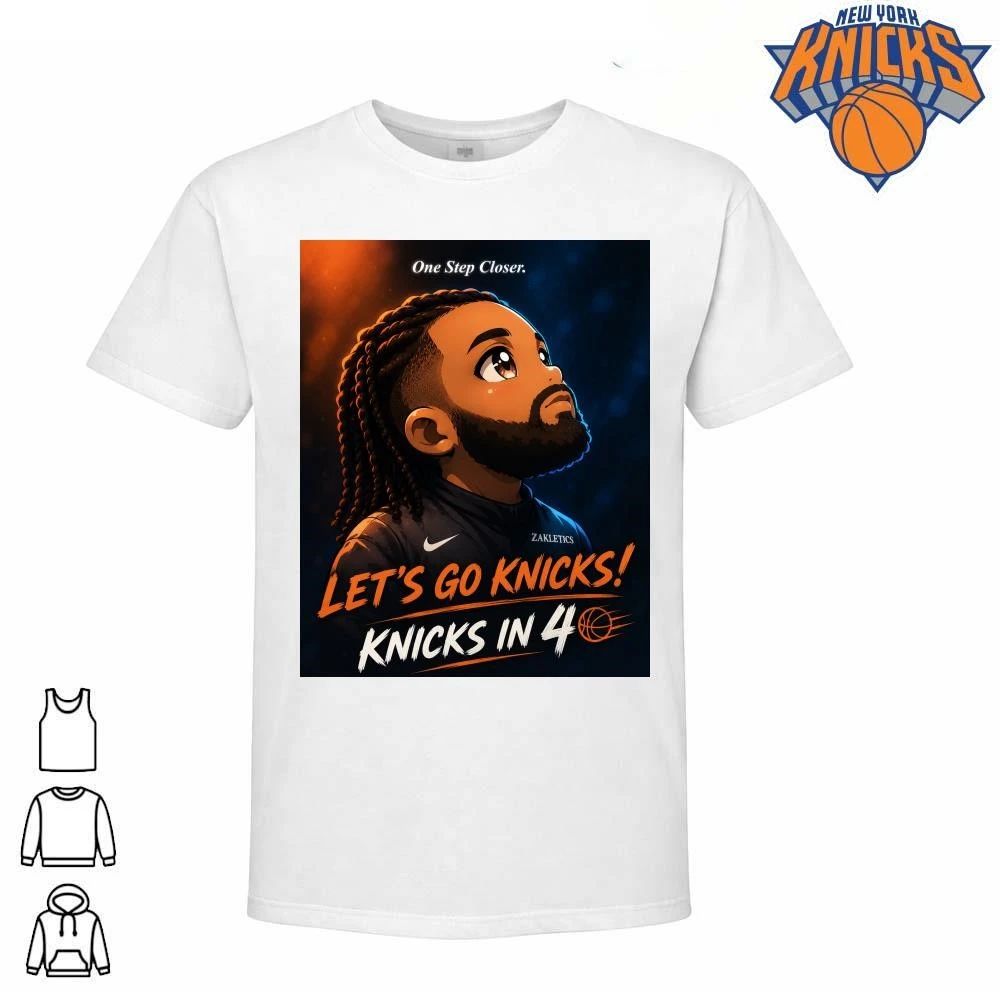 Jalen Brunson New York Knicks Lets Go Knicks In 4 Zakletics Cartoon Anime Basketball NBA Finals 2026 Shirt