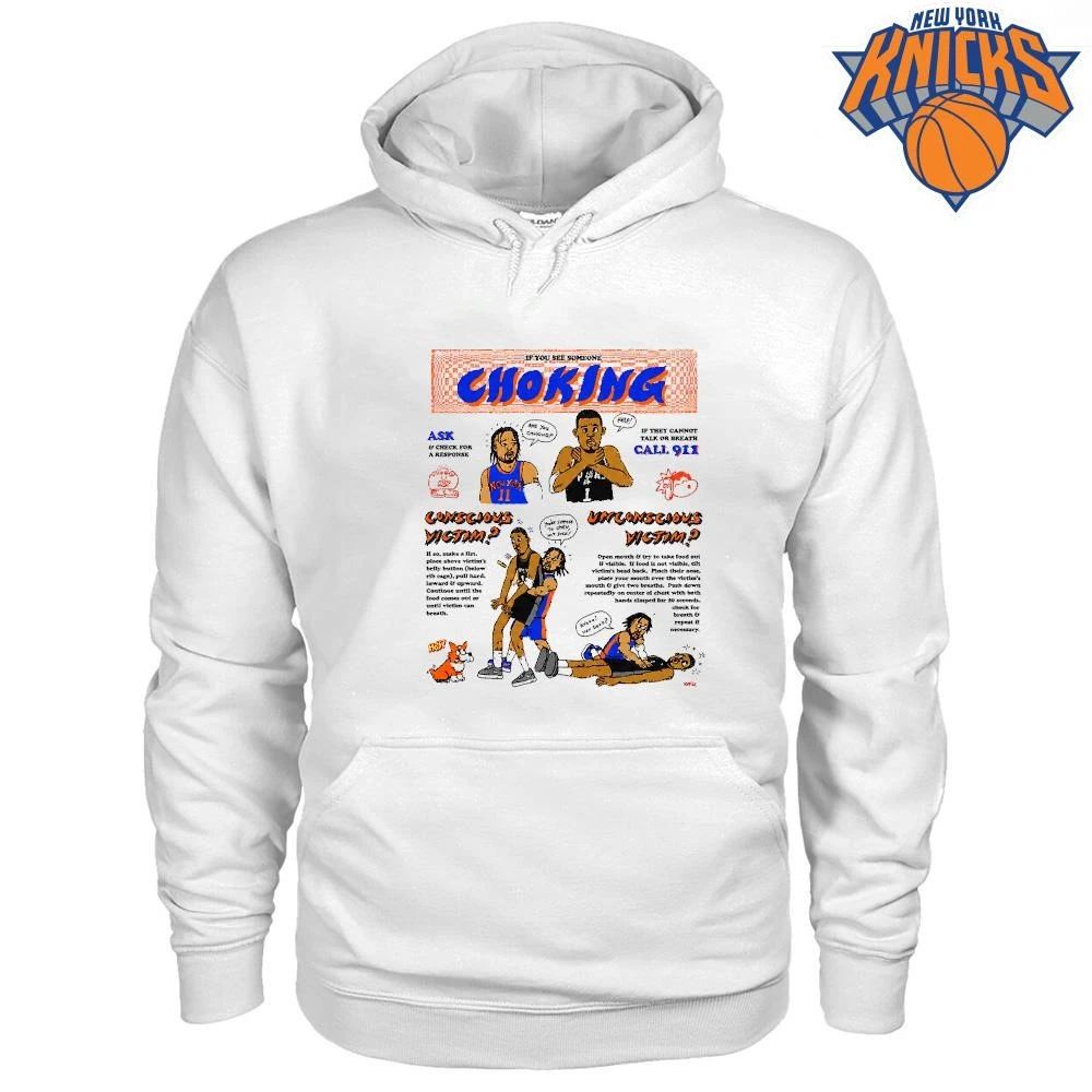 New York Knicks Jalen Brunson Choking Victor Wembanyama Shirt
