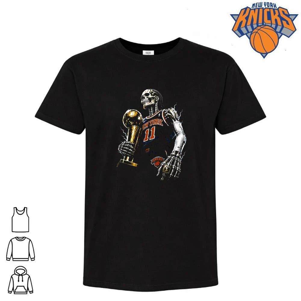 New York Knicks Champions NBA 2026 Jalen Brunson Larry O Brien Trophy Skeleton Cyborg Shirt