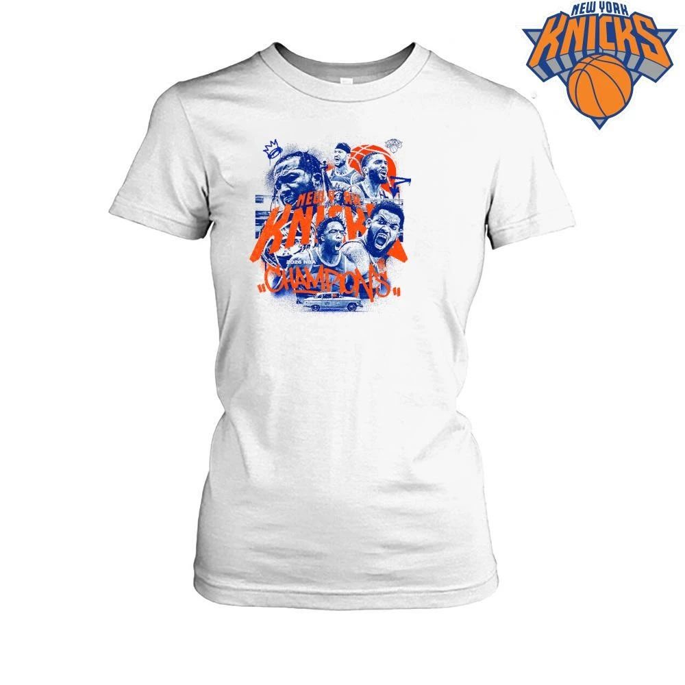 New York Knicks Champions NBA 2026 Poster Art Tee Shirt
