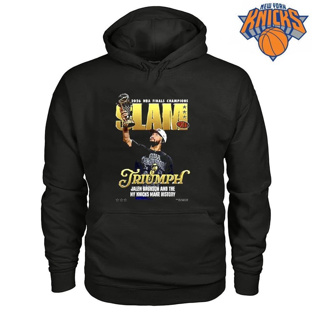 SLAM Cover Tee 263 New York Knicks Champions NBA Finals 2026 Jalen Brunson Lift Trophy Shirt