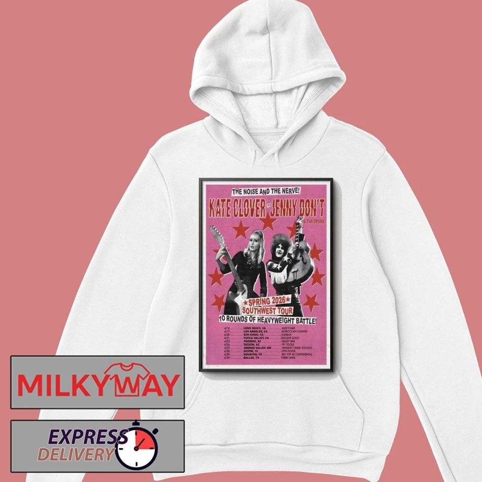 Kate Clover VS Jenny Don’t Spring 2026 Southwest Tour Poster shirt