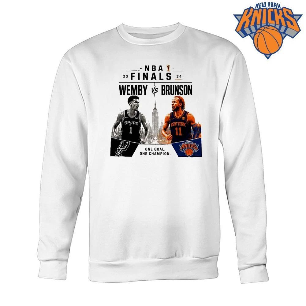 Victor Wembanyama vs Jalen Brunson 2026 NBA Finals Wemby vs Brunson White T Shirt