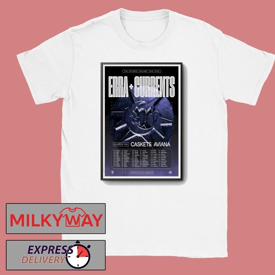 Poster Erra And Currents The Silence Follows Tour 26 shirt