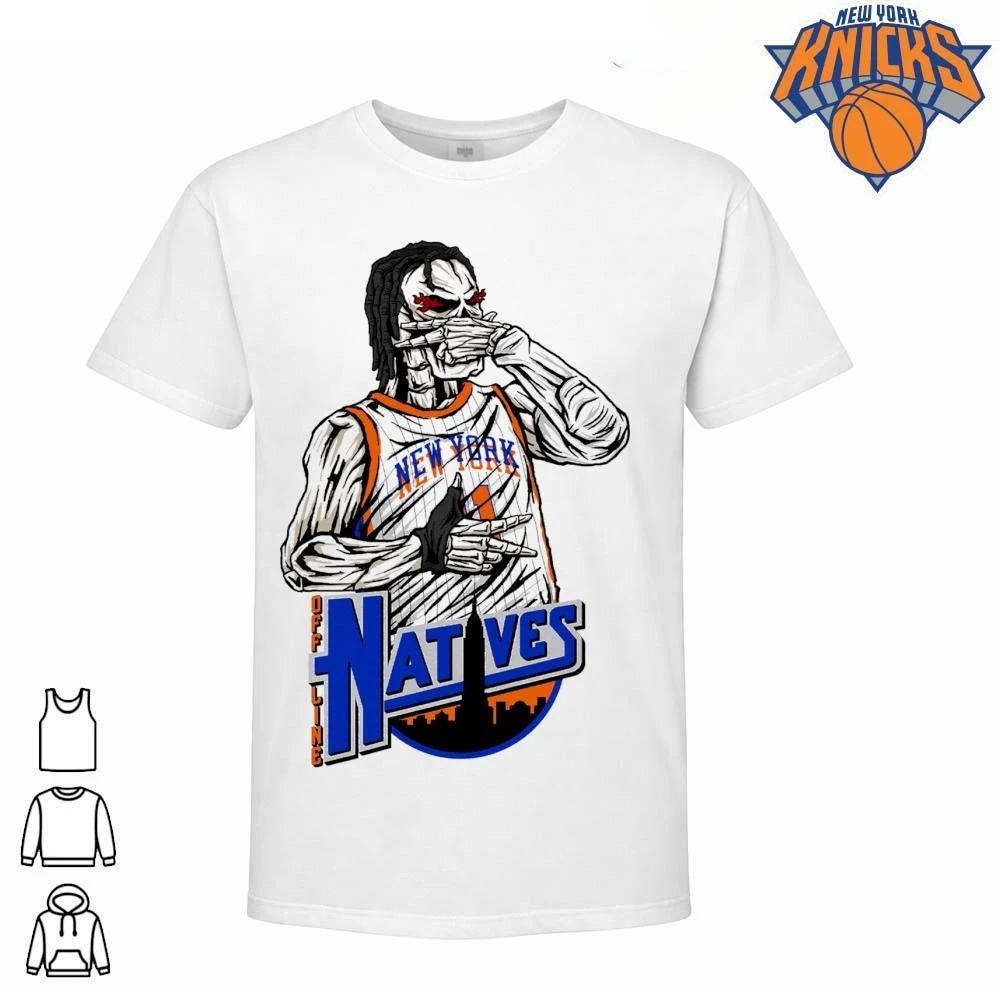 Offline Natives New York Knicks Jalen Brunson Skull Skeleton Three Goggles Graphic nba finals 2026 shirt