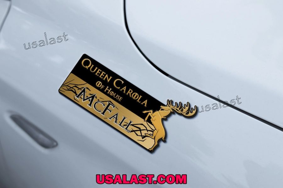 Personalized GOT House Baratheon Sigil Car Name Badge