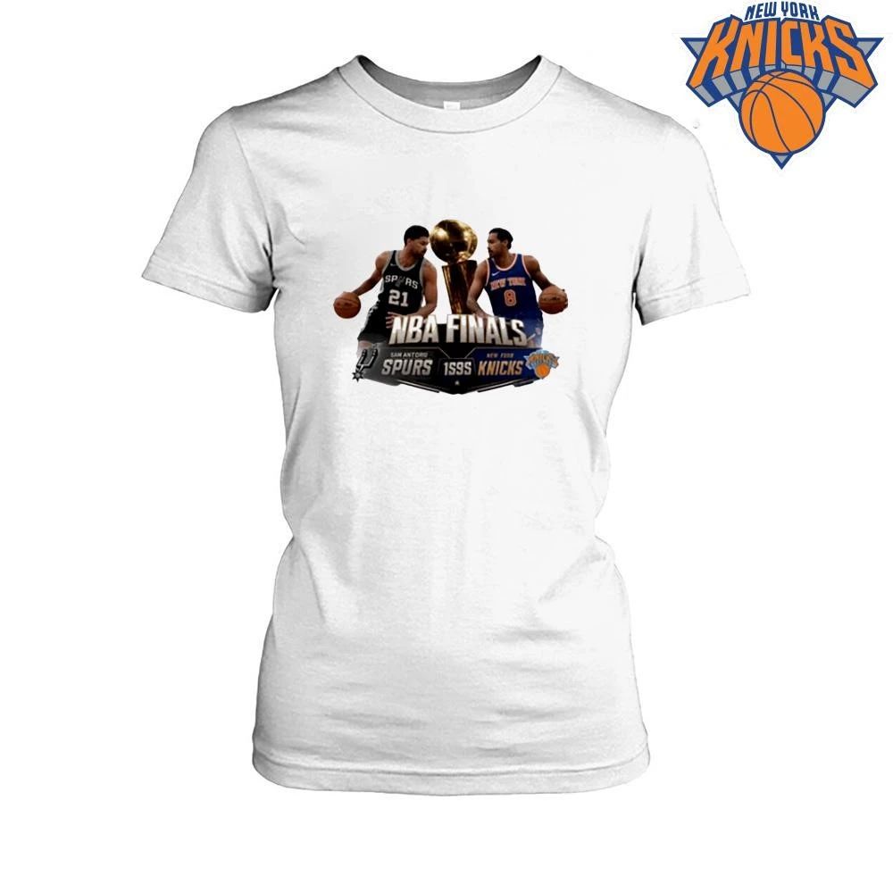 San Antonio Spurs vs New York Knicks 1999 NBA Finals Tim Duncan Latrell Sprewell Vintage Graphic Shirt