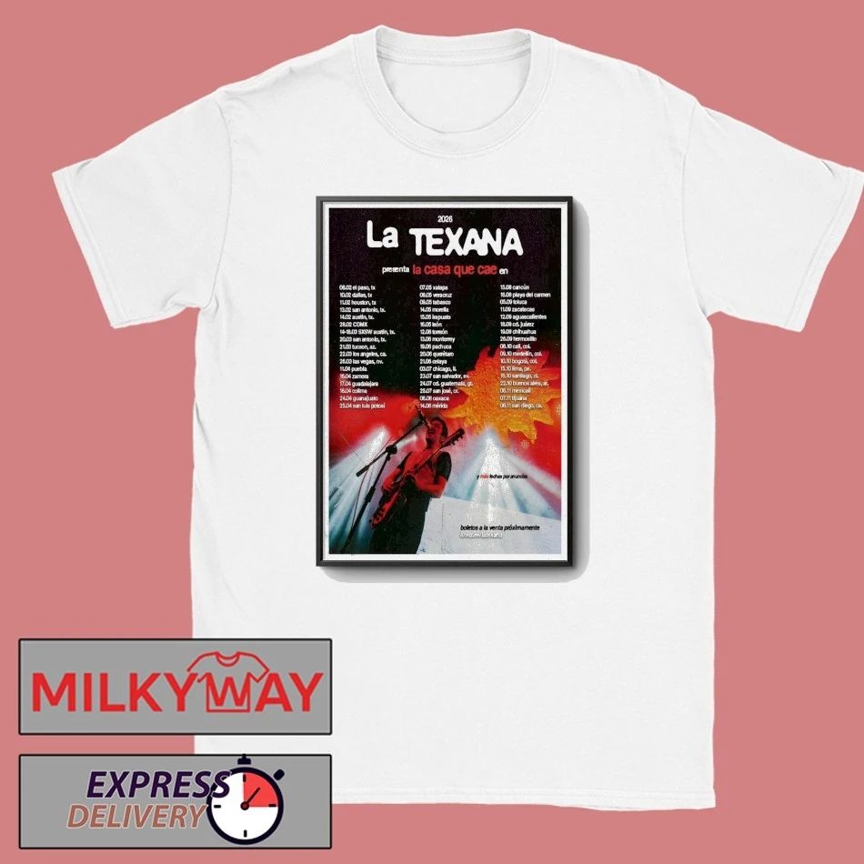La Texana LA CASA QUE CAE EN VIVO Tour 26 Poster shirt