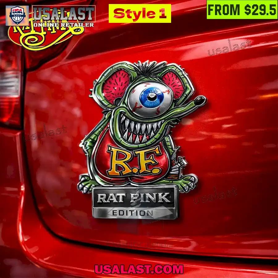 Rat Fink Edition 3D Car Name Badge
