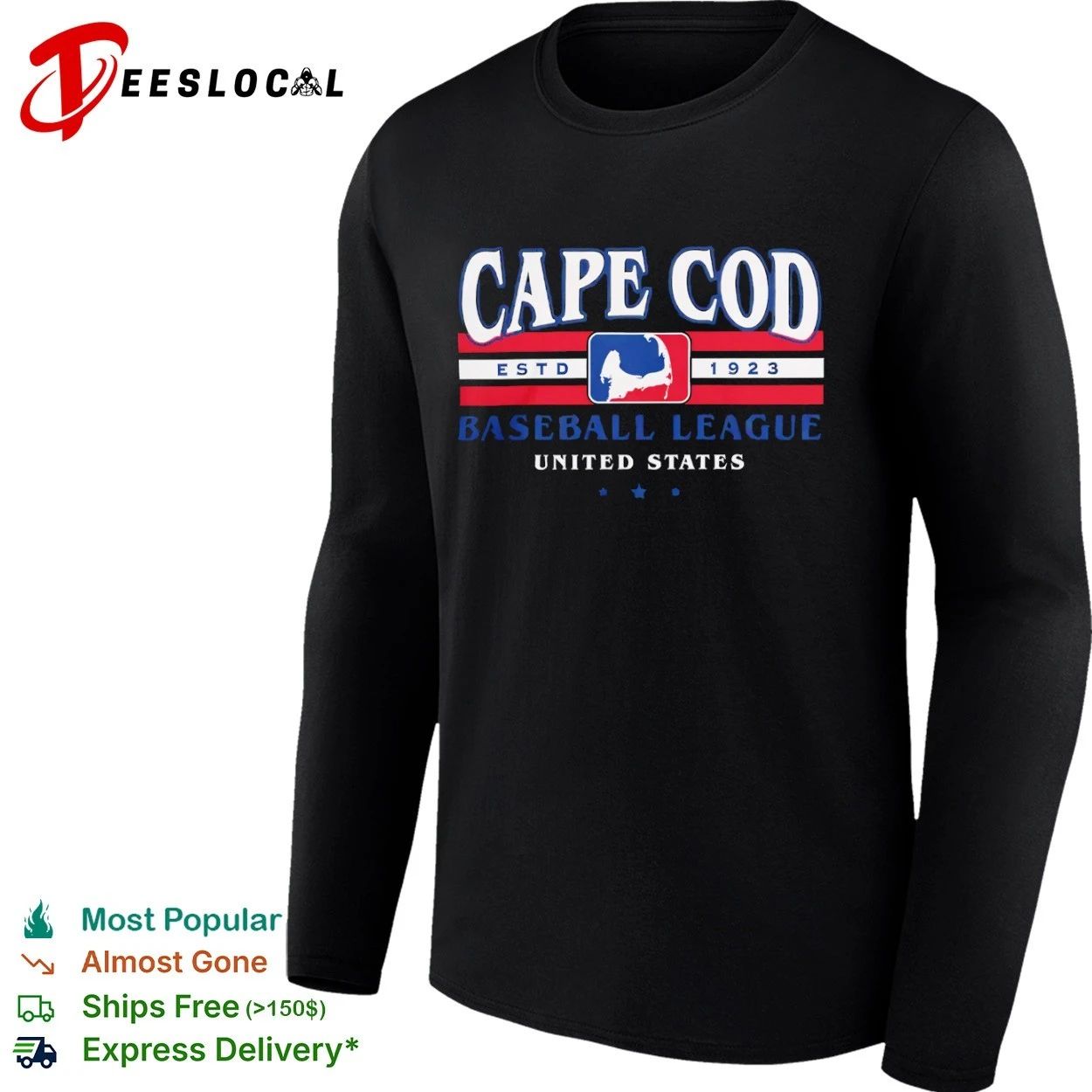 Cape Cod Baseball League Estd 1923 United States T-shirt