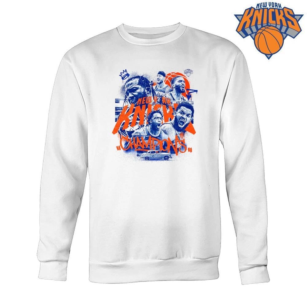 New York Knicks Champions NBA 2026 Poster Art Tee Shirt