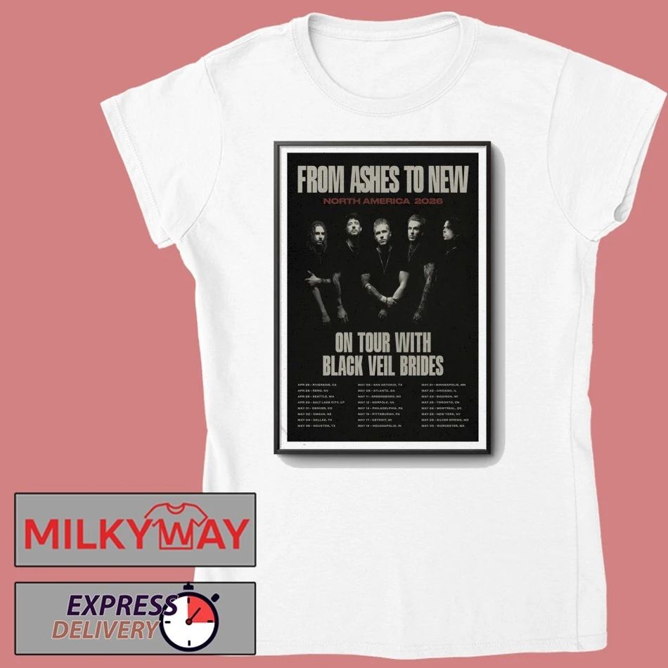 From Ashes To New North America 2026 Tour Poster shirt