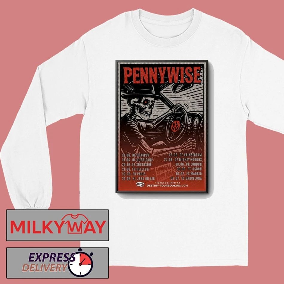 PennyWise Summer 2026 Tour UK Poster shirt