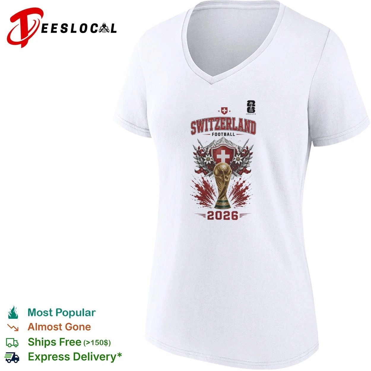 Switzerland Football World Cup 2026 Swiss soccer T-shirt