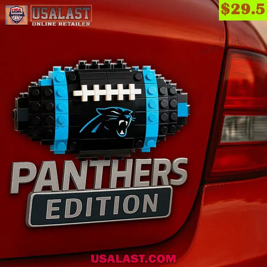 Carolina Panthers Building Block Car Name Badge