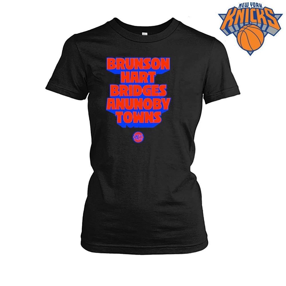 Brunson Hart Bridges Anunoby Towns New York Knicks Basketball Roster 2026 Shirt