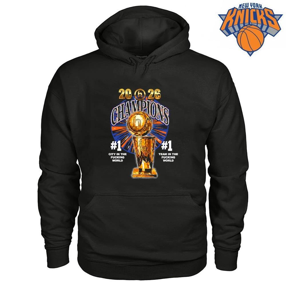 New York Knicks Champions 2026 Larry O Brien Trophy Shirt