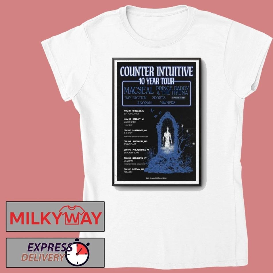 Yawners Counter Intuitive 10 Year Tour Poster shirt