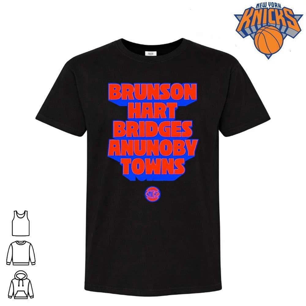 Brunson Hart Bridges Anunoby Towns New York Knicks Basketball Roster 2026 Shirt