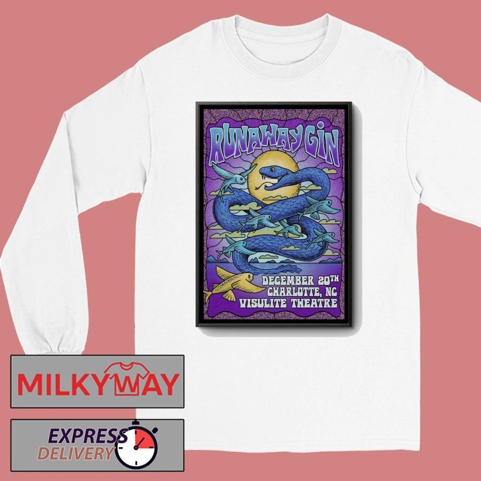 Runaway Gin Event Charlotte On Dec 20 2025 Poster shirt